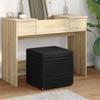 Black Stool 41 x 41 x 40 cm Fabric and Particleboard