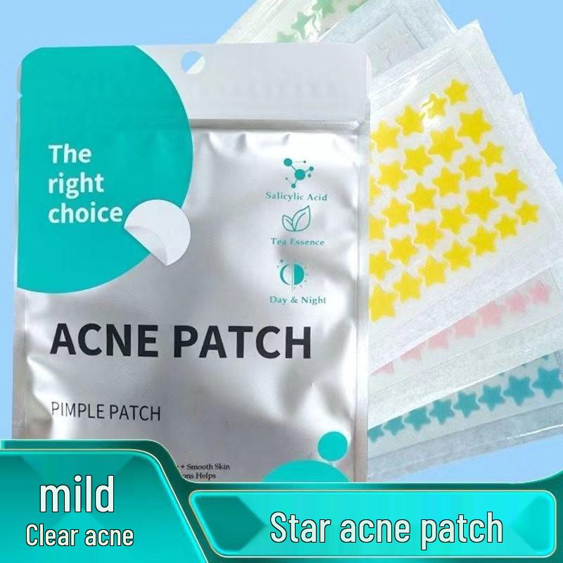 40-Star Acne Patches: Cute Hydrocolloid Covers for Absorbent Pus Removal, Anti-Acne Day & Night Use