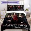 Set copripiumino 3 pezzi (1*Copripiumino + 2*Federe, Senza Nucleo), Set Biancheria da Letto Morbido Stagione Unica con Stampa The Vampire Diaries, Regalo Decorazione Camera da Letto