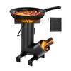 Camping Rocket Stove, Wood Burning Portable Rocket Stove with Carrying Bag for Backpacking, Carbon Steel, Burn Wood