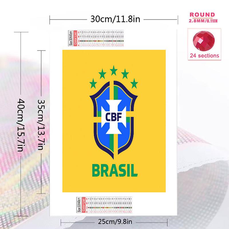 CBF Brasil Pattern 3pcs 100% Round Full Drill 5D DIY Diamond Painting Embroidery Cross Stitch Rhinestone Décor