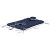 Set di 4 Cuscini per Seduta, 150x50 cm Cuscini per Sedia Idrorepellenti con Laccetti, Spessore 10 cm Blu Navy