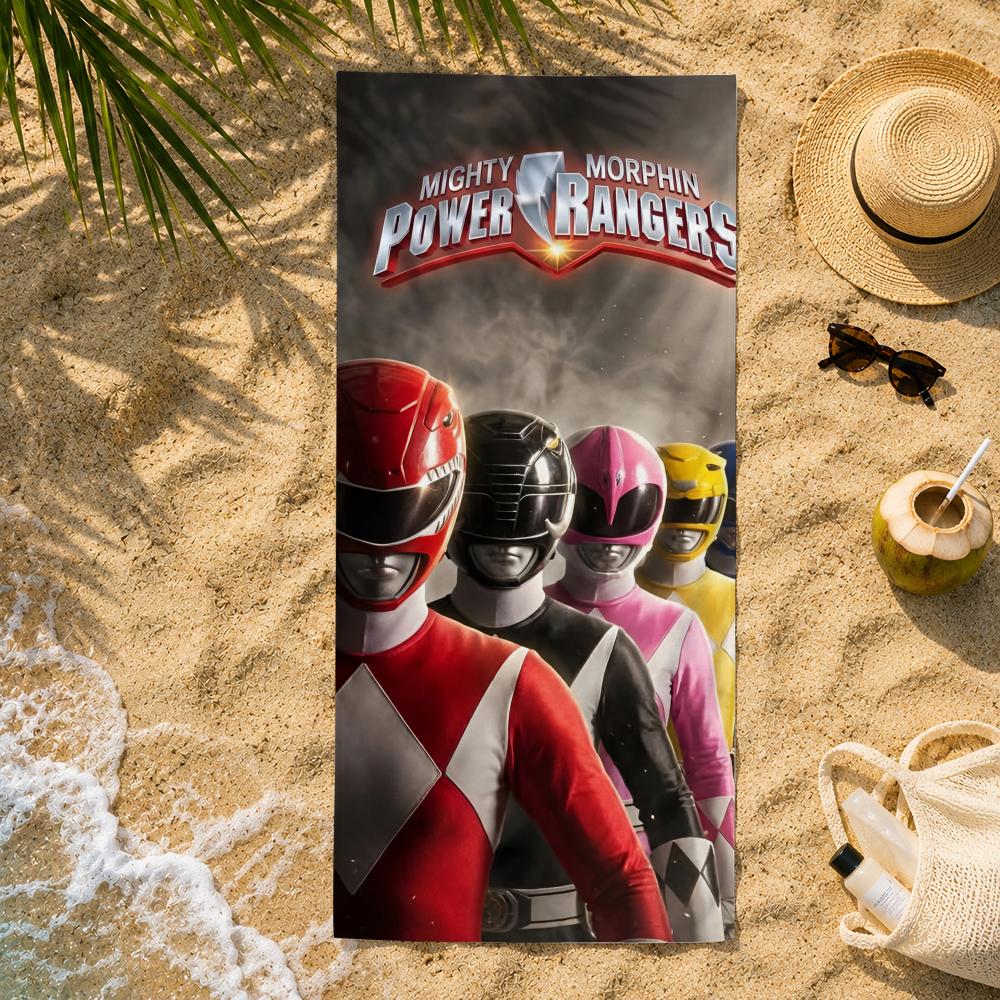 Heroic M-Mighty Morphin Power Rangers Towel Ultra-Fine Fiber Quick Drying Absorbent Towel, Beach Swimming Vacation Beach Towel