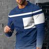 2Pcs/Set O-neck Long Sleeve Mid-rise Elastic Waistband Pockets Men Outfit Spring Autumn
