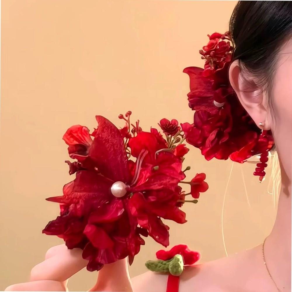 Butterfly Hanfu Hair Accessories Ancient Style Headdress Chinese Style Hair Clip Headpieces Side Clip Flower Hairpin Party