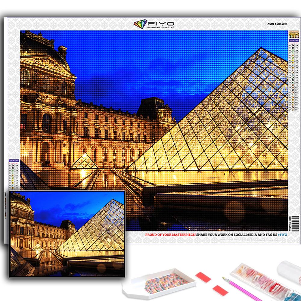 Cross Stitch Kit DIY Diamond Embroidery Louvre Museum Diamond Painting Home Decor