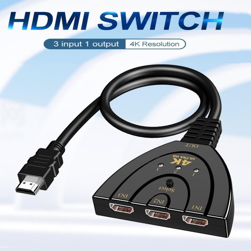 

3-портовый HDMI разветвитель кабель 3 входа 1 выход 4K 1080P с кабелем multi switch HDMI switcher HUB адаптер для ПК ноутбук HDTV TV Box PS3 Xbox