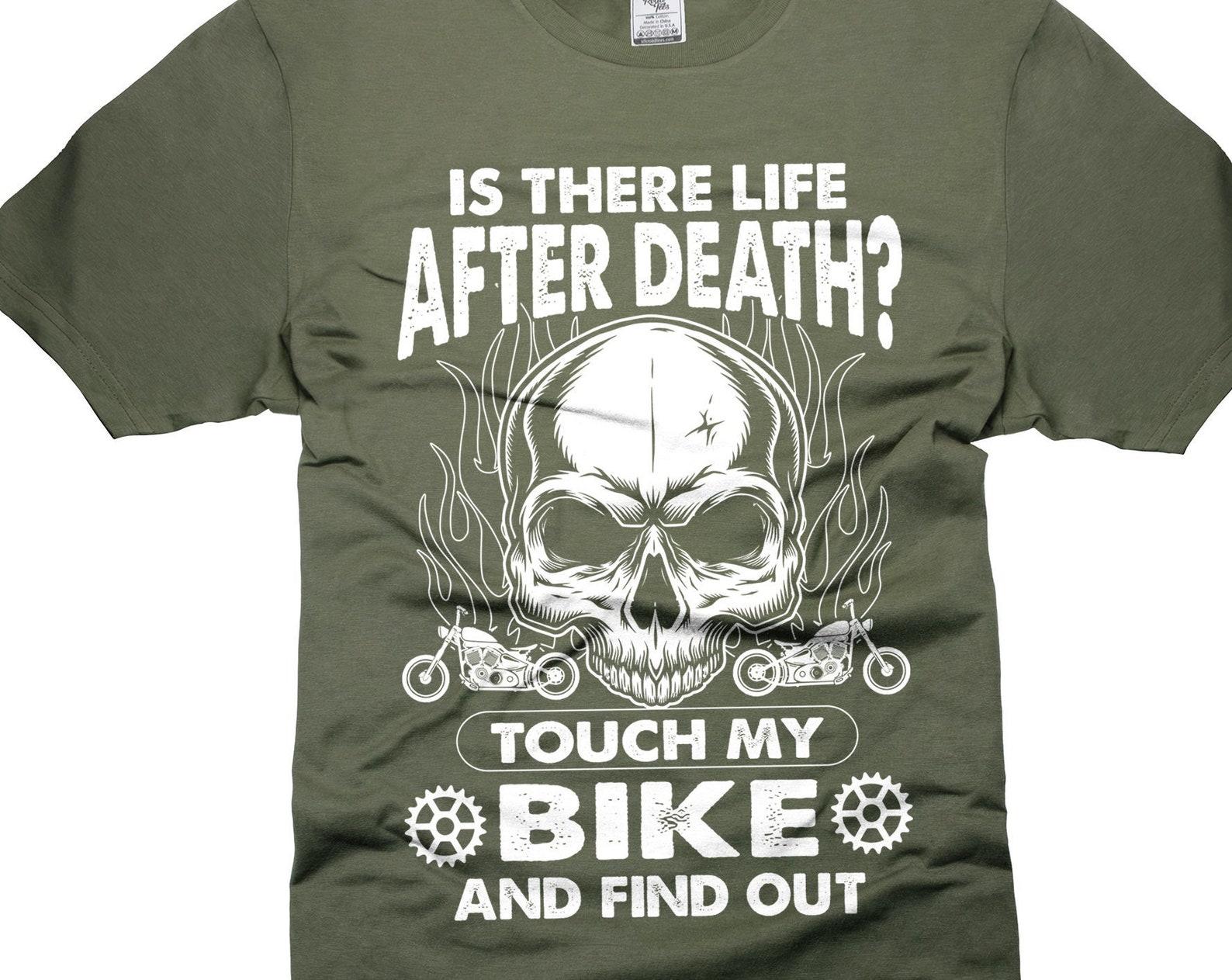 Funny Biker T-Shirt: Touch My Bike - Motorcycle Gift 4XL