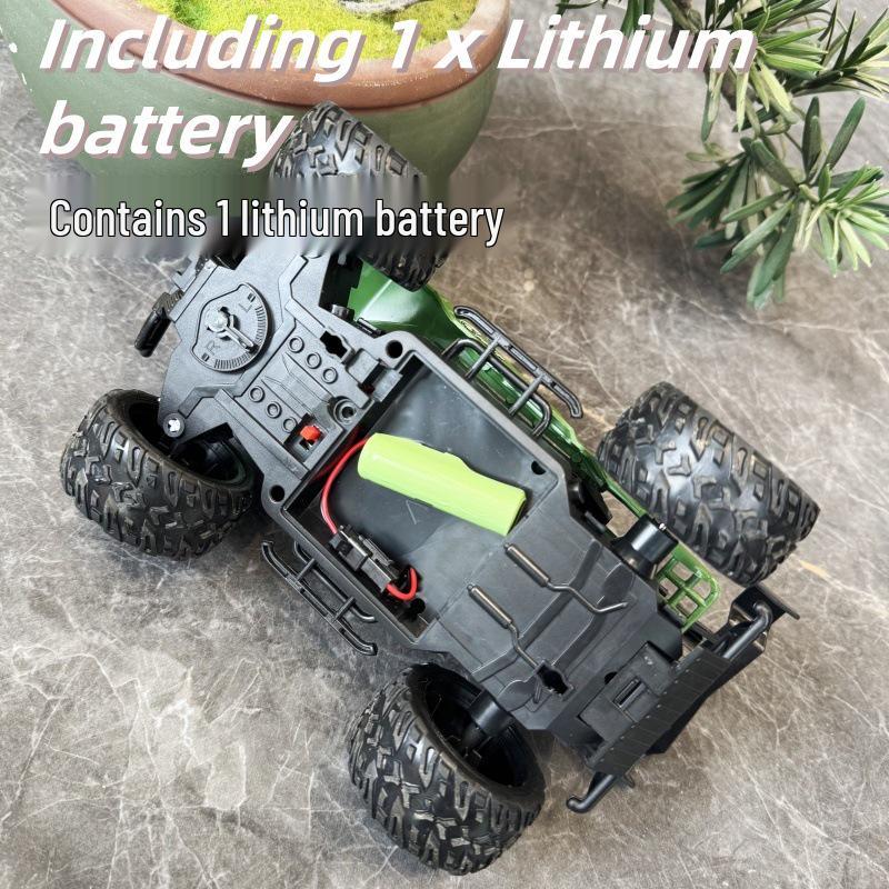 1:16 Children's Camouflage Remote Control Climbing Car with Lights and Battery Pack - Electric Off-road Toy