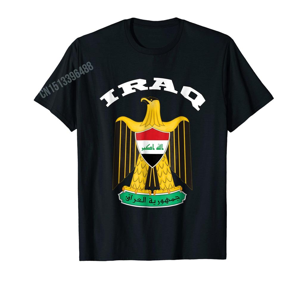 ZX More Design Super Iraqi Heritage Proud Iraq Roots Flag TShirt Map For Men Women T Shirt Tops Cotton Tees