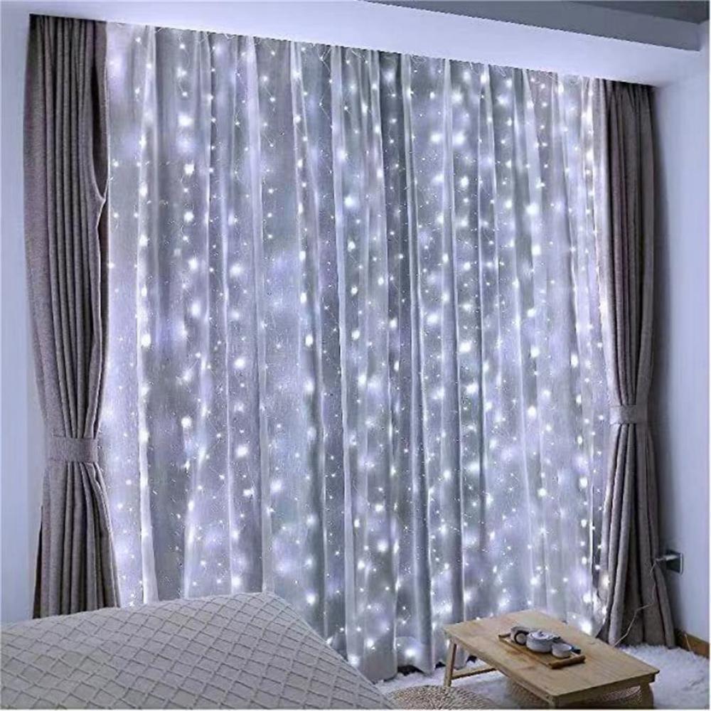 LED Garland Curtain Lights 8 Modes USB Remote Control Fairy Lights String Wedding Christmas Decor for Home Bedroom New Year Lamp