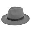 British retro jazz hat easiest for match chain hat women's large brim woolen hat felt hat imitation sheep hat flat brim hat no