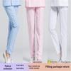 Thick Elastic Waist Nurse Uniform Pants - White, Pink, Blue, Green, Large Size