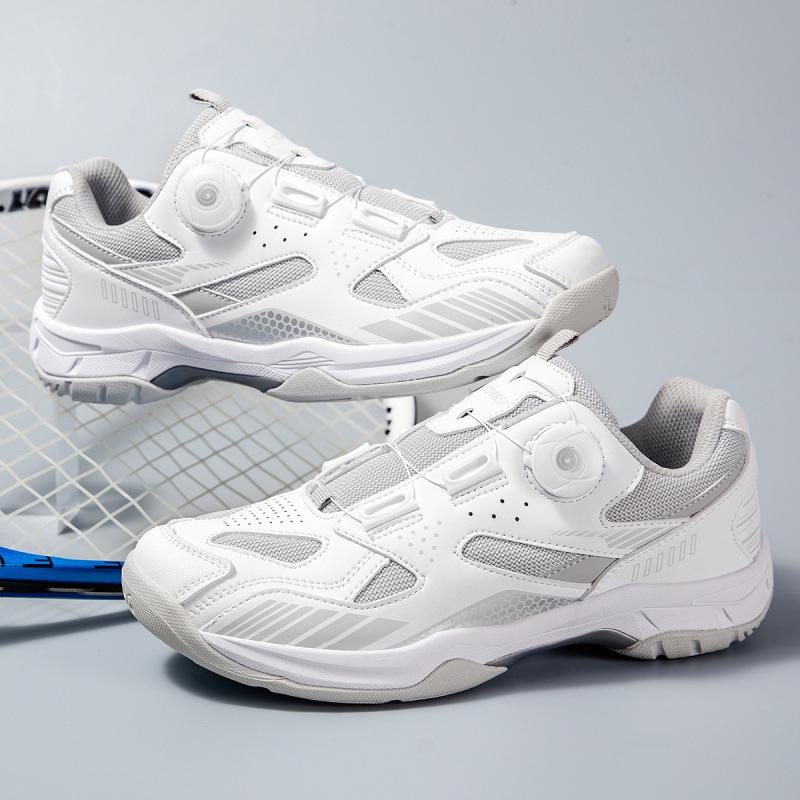 Badminton Shoes Couple Sports Shoes Professional Beef Tendon Sole Anti-skid Training Lightweight Double Rotating Buckle High-quality Sports Shoes