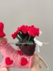 Doni Gulo Handmade Dachshund Wool Felt Pendant: Flower Basket Heart Keychain & Car Charm Gift