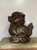 Chinese Dragon Statue Loong Animal Figurine Wooden Christmas Ornament Home Decor