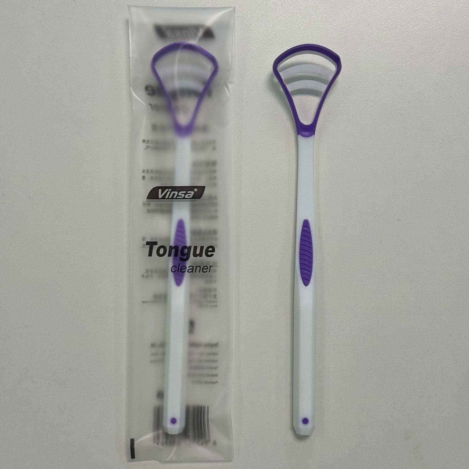 Stainless Tongue Scraper for Adults, Tongue Cleaner for Hygiene and Breath One Size фиолетовый