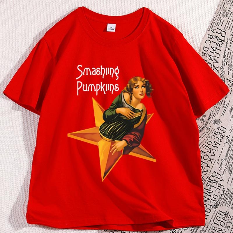 

Men Cotton T Shirt The Smashing Pumpkins TShirt Rock Music Man Woman Casual Tshirt Short Sleeve Tee Cotton Tops Clothing S