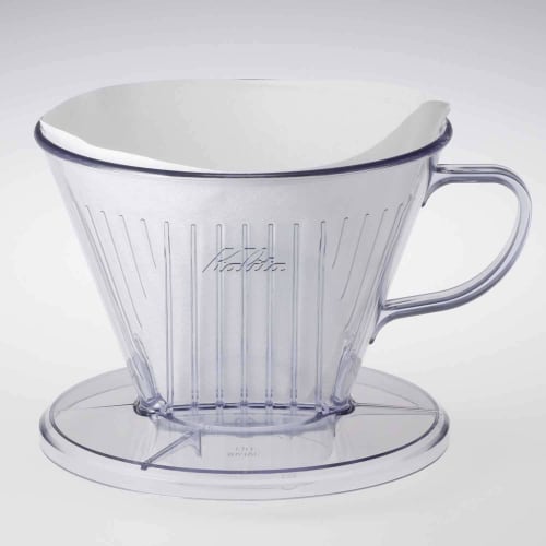 Kalita Coffee Dripper, 3-Hole Design, Fast Extraction, Extracts Flavor Before Impurities Reach Out, Serves 4-7 People, Clear Plastic, 103FT, #06011, S