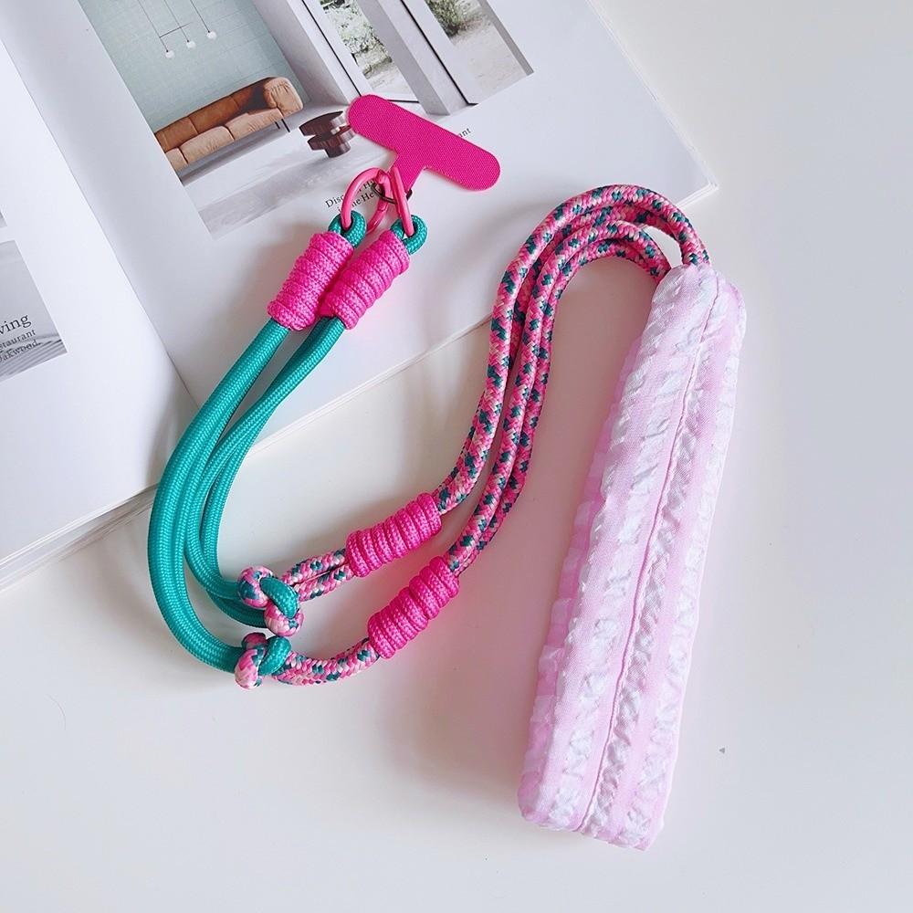 Cross-body Carry Phone Lanyard Strap Adjustable Mobile Phone Chain  Shopping Pink Wide Strap