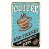 Retro Kaffeedose Metallschild Vintage Metallwandkunst für Zuhause Café
