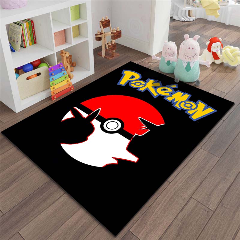 Japan P-Pokemon Pikachu Pattern Cartoon Carpets for Living Room Bedroom Bedside Floor Mat Area Rug Home Decor Luxury Gifts