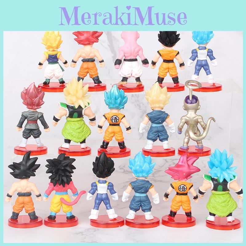 7cm Charming Dragon Ball Model Figures Super Blue Broly And Black Goku Pvc Collectible