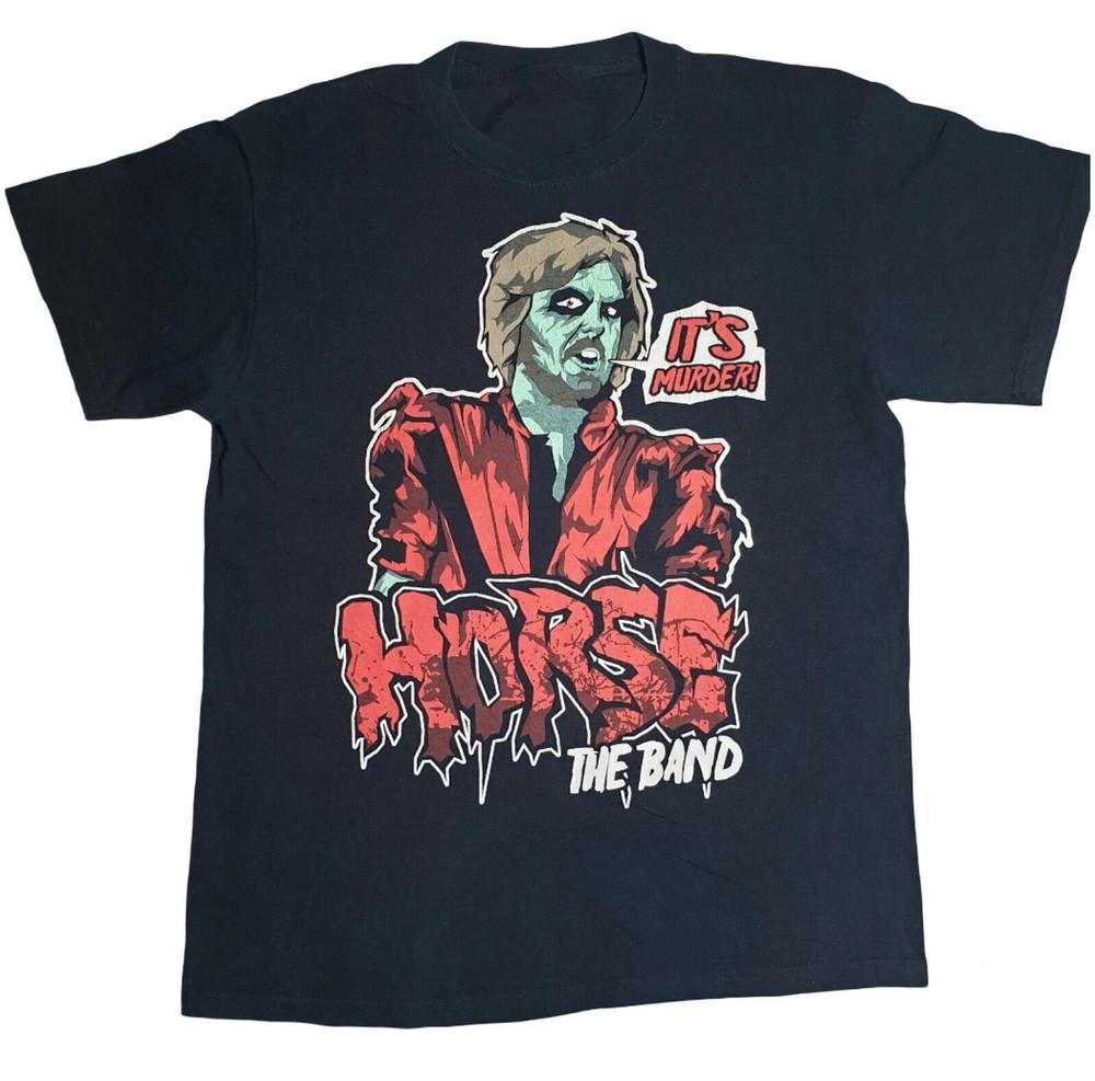 Horse the Band Gift For Fans Black  Cotton All Size Unisex T-Shirt XXXL