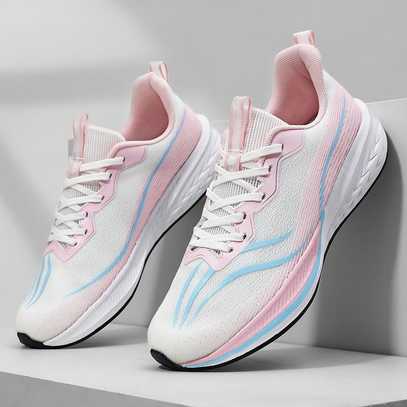 Running shoes Flying woven mesh breathable bottom sports shoes Men and women Children Young and young students Lightweight casual shoes