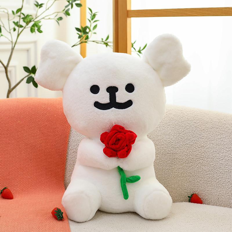 

Maltese Plush Dog Heart Toy With Pp Cotton Soft Stuffed Animal For Girls And Boys 30cm белый
