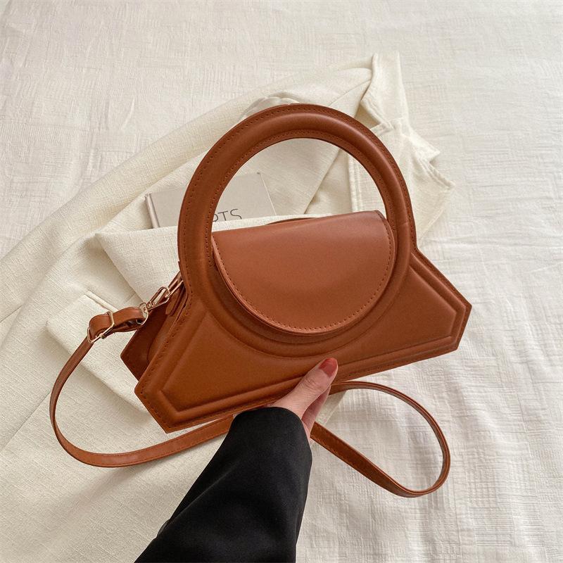 Niche design handbag early spring new fashion trendy simple solid color shoulder crossbody handbag women's bag tide