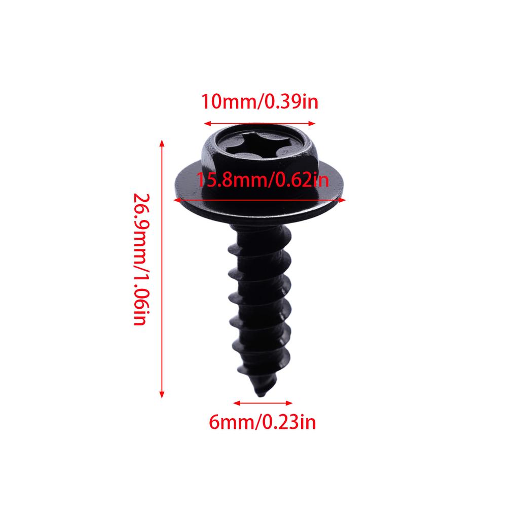 Front Bumper Trim Fastener Screw Arch Liner Fastener Bolts for Ford Fusion Focus Fiesta C-Max