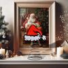 Santa Hat Christmas Tree Topper Red Felt Santa Hat Xmas Tree Top Ornament Holiday Tabletop Centerpiece for Christmas Home Fireplace Decor