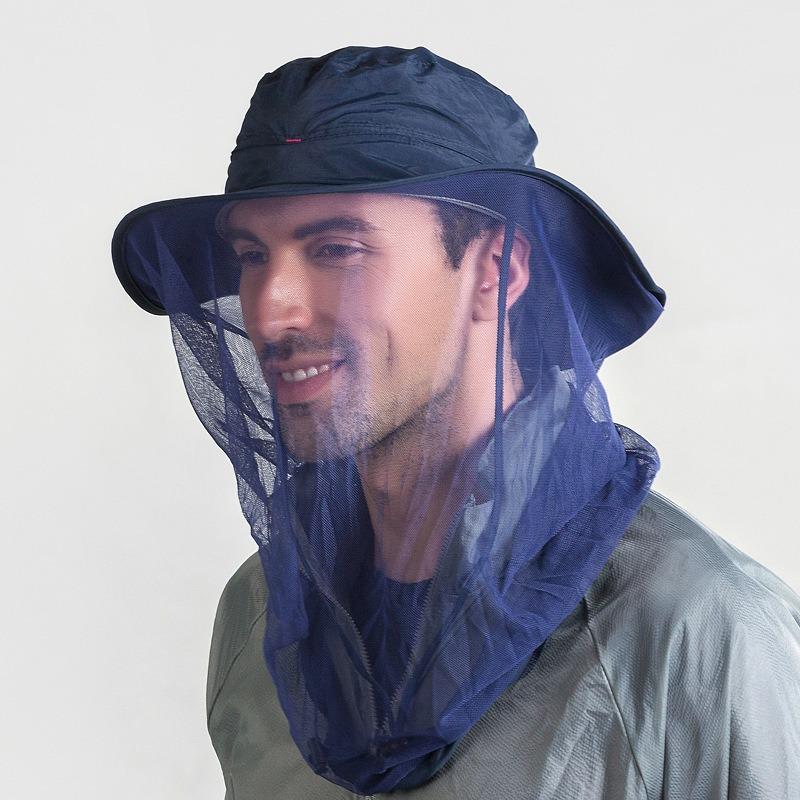 Hat Outdoor Sun Protection Big Eaves Hat Travel Bucket Hat Anti-mosquito Visor Net Gauze Hat