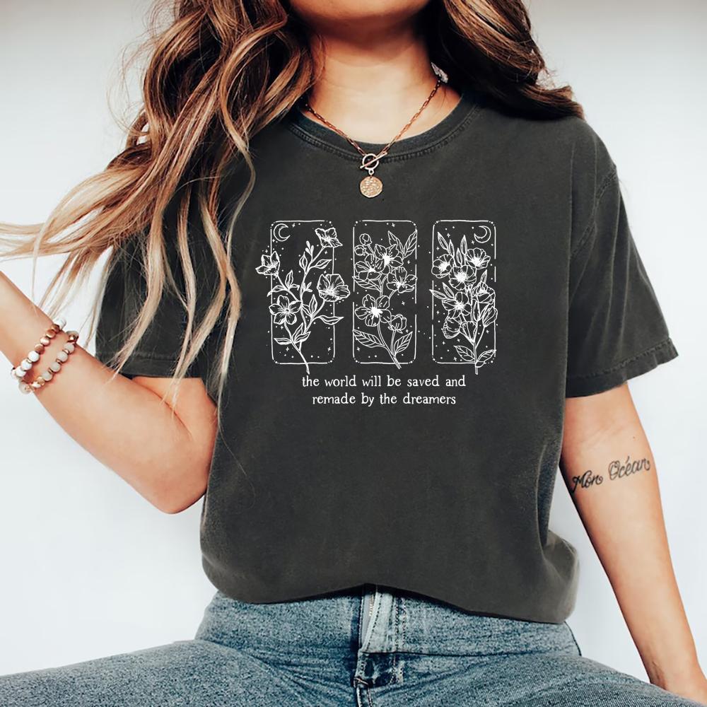 Throne of Glass Flower Aelin Quote T-shirt Throne of Glass Tshirt The Thirteen Shirt for Women Short Sleeve Tee SJM Merch Tops