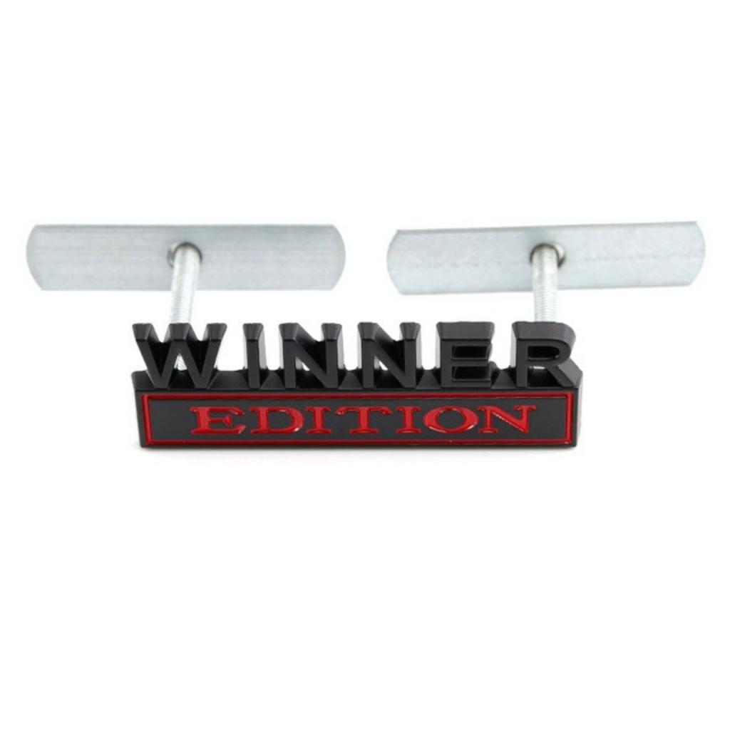 1Pc 3D Metal Winner Edition Logo Car Front Grille Badge Side Fender Rear Trunk Emblem Sticker Decal