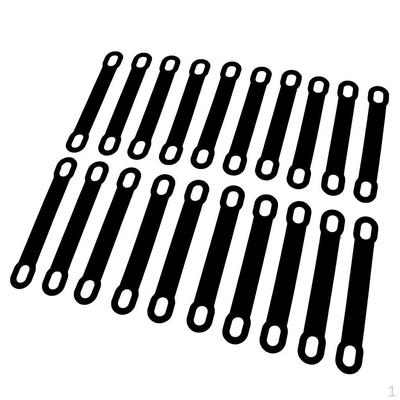 20pack Large Non-Slip Standard Clothes Shirt Hanger Grips Strip Pads Black