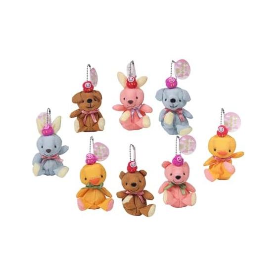 Shinada Otamashii Kuchu Plush Toy Set of 8 Mini Mascot Animals Lucky Charms