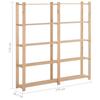 Storage Shelf with 5 Shelves 170 x 28.5 x 170 cm Solid Pine Wood
