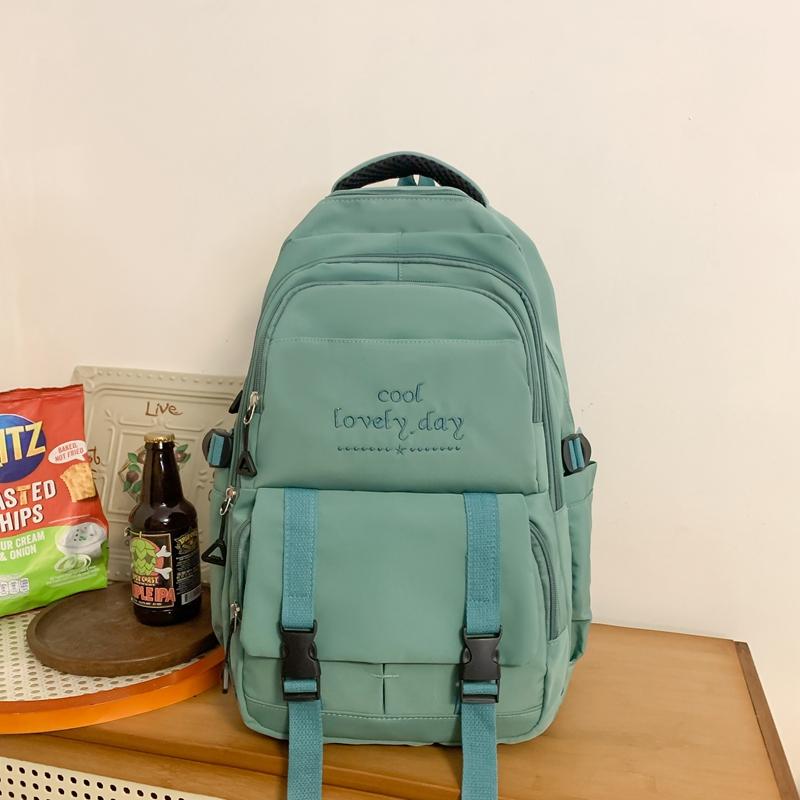 Сплошной цвет школьный женский рюкзак для старшеклассников — фото 16