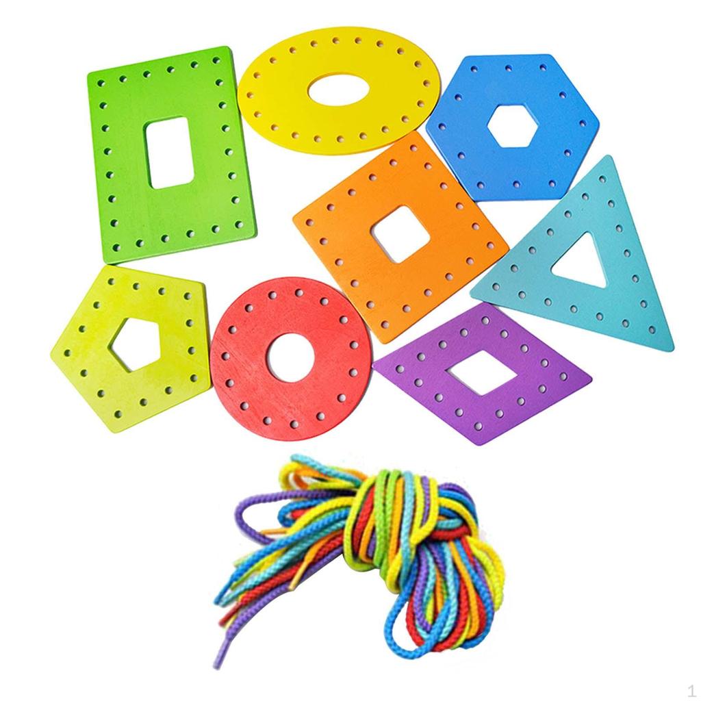 Montessori Lacing Cards Kids Valentines Day Gifts Educational Early Development Toys for Airplane