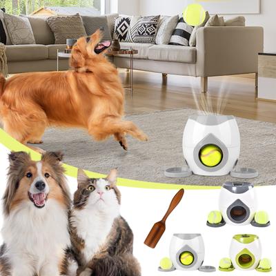Entraîneur de déversements de Tennis pour chiens de compagnie, Machine de récompenses pour chiens, Machine à collations, lanceur, jouets interactifs amusants pour chiens
