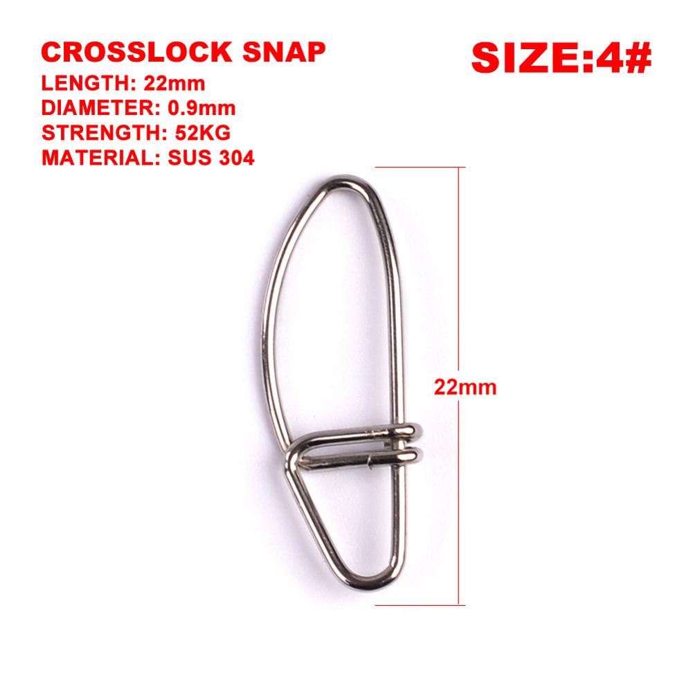 100PCS/Set Stainless Steel Fishing Pin Cross Lock Buckle Lure Bait Pin