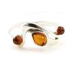 Silver Ring 'Inspiration' Silver Amber (rhodium) - 20x10 Mm