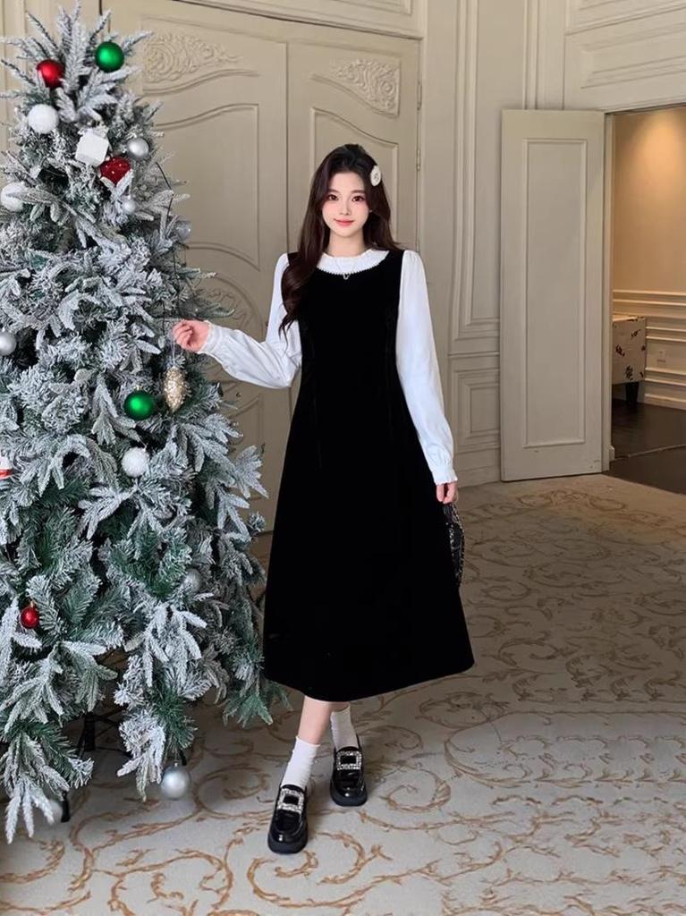 Spring 2026 Plus Size Sweet Temperament Two-Piece Slimming Dress