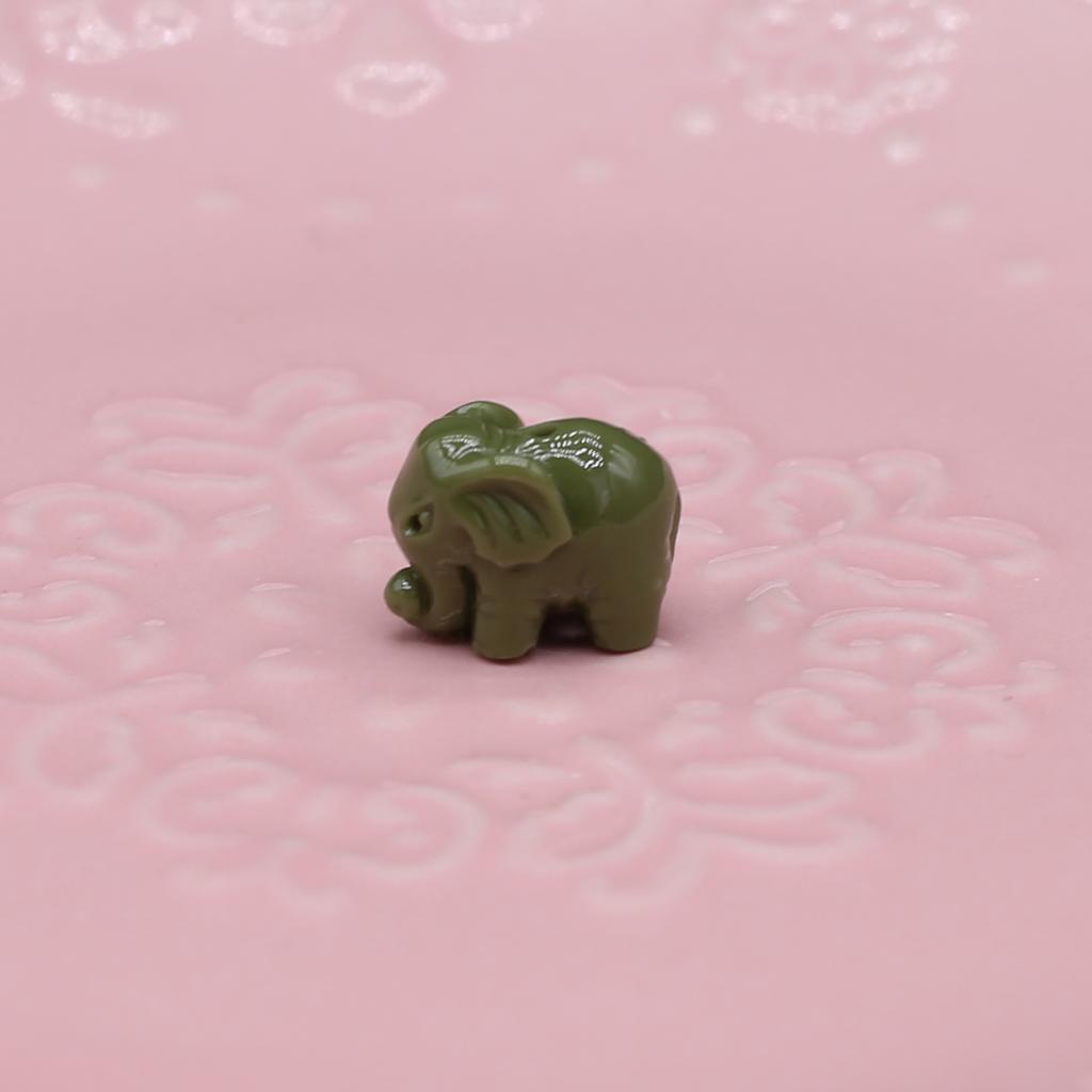30Pcs/Bag Synthetic Coral Beads Elephant Shaped Perforated Loose Spacer Beads for Jewelry Making DIY Pendants Necklaces Keychains Accessories