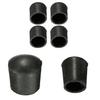 Furniture Leg Caps 4PCS Black Rubber Protector Covers for Chair Table Cabinet 16mm 19mm 22mm 25mm 32mm 40mm 50mm Inner Diameter