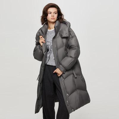 Tatu Damen Winter Langer Daunenmantel mit Kapuze