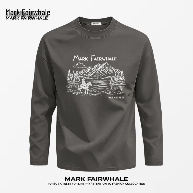 Mark Fairwhale 200g Heavyweight Breathable Cotton Long-Sleeve T-Shirt