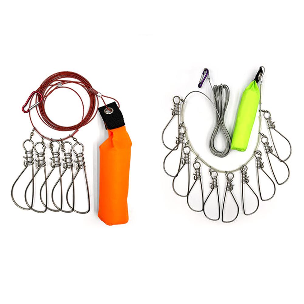 Fishing Stringer Live Fish Lock Aluminum Alloy Silicone Fish Stringer Clip Fish